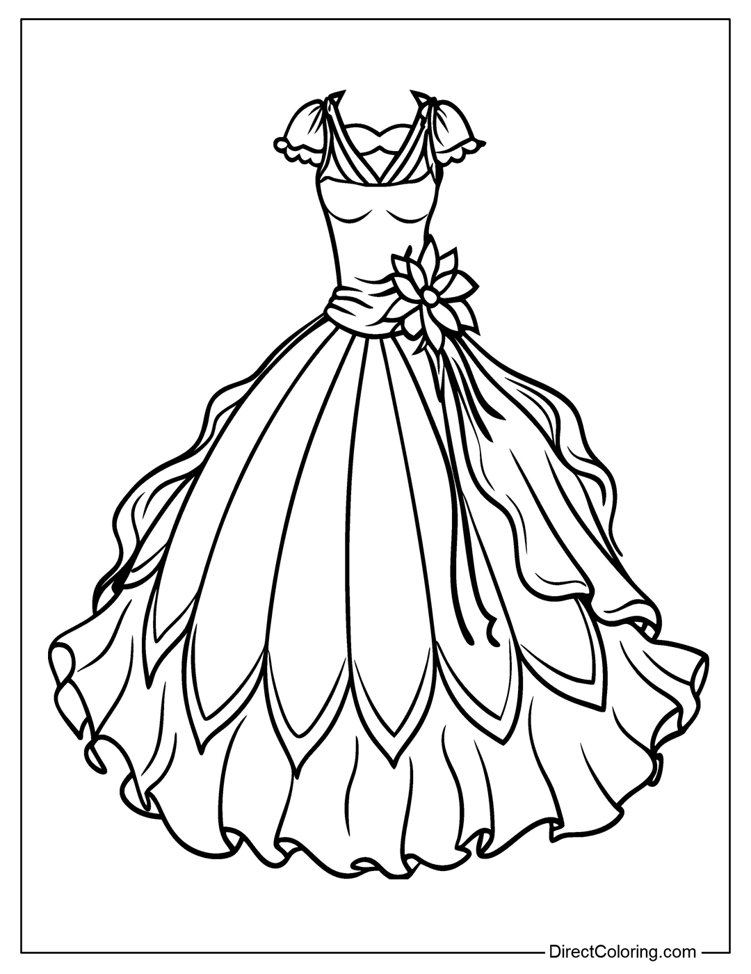 High-end Party Dresses Coloring